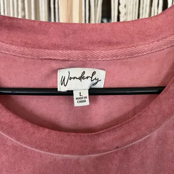 Wonderly Dusty Rose Ruffle Sleeve Midi Dress (B) - Picture 2 of 3